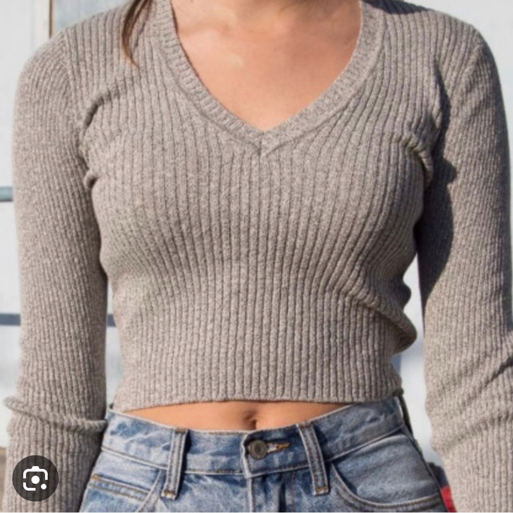 Grey brandy tight sweater